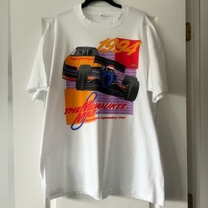Vintage 1994 Milwaukee Mile Star Spangled Summer Car Racing Shirt Tee